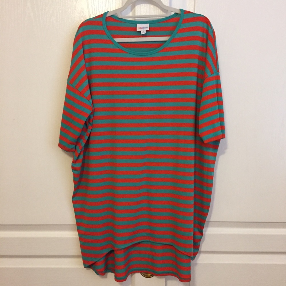 NWOT Lularoe medium Irma tunic orange green